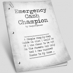 Emergency Cash Champion Review – Killer method on how to get emergency cash – FAST